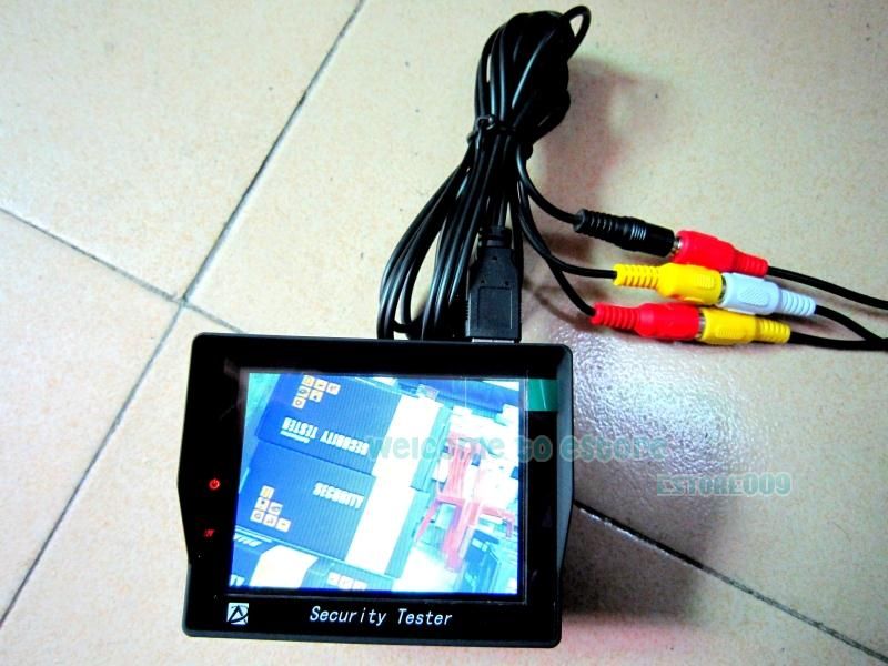 New AT 2000 Portable 3.5 LCD Monitor CCTV Tester camera,Audio Video 