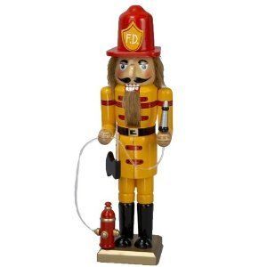 KURT ADLER 15 WOODEN FIREMAN NUTCRACKER NEW  