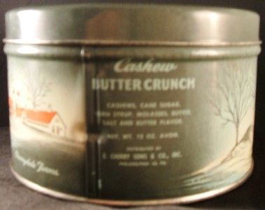 vntg RETRO tin COACH winter CHERRYDALE FARMS round 5 IN  