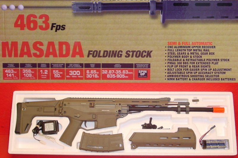   MOE MASADA ACR MagPull Polymer PTS SCAR FULL METAL 380fps DARK EARTH