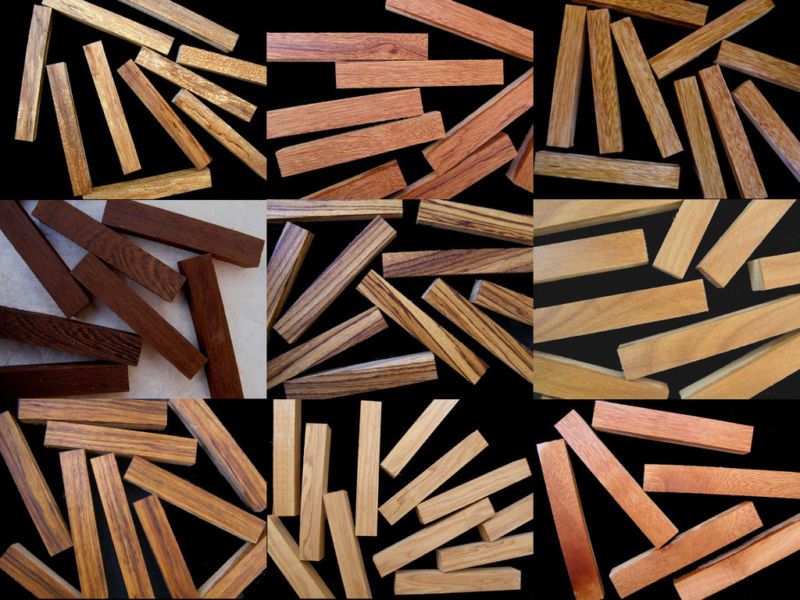 African Pen Blanks   Group 2, your choice of 9 woods  