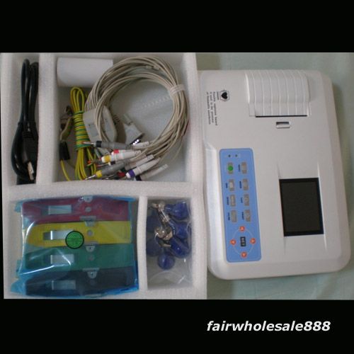 CH**12 LEAD**color ECG EKG machine with  