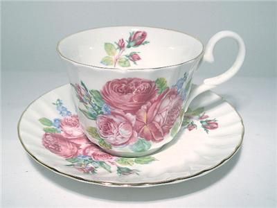 STAFFORDSHIRE ARTHUR WOOD PINK ROSE TEAPOT CUPS SAUCERS  