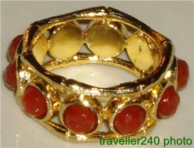 Designer Stack Ring Set of 3 Size 6 NWOT NEW Turquoise Carnelian Smoky 