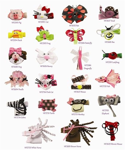 character clips animal clips and ribbon art sculptures