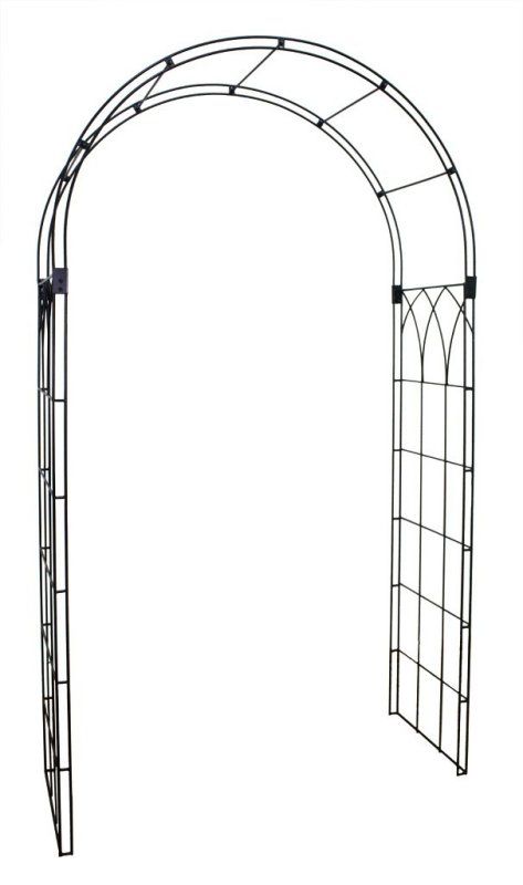 Austram Metal Garden Arch Gothic Arbor Trellis Black  