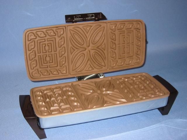   Waffle Maker baker PIZZELLE W255 GE deco Cookie Iron EXCELL  