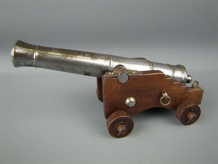 Vintage Spanish Ship Cannon Black Powder Wood & Steel  