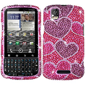 RHINESTONE BLING FACEPLATE CASE COVER MOTOROLA DROID PRO A957 XT610 