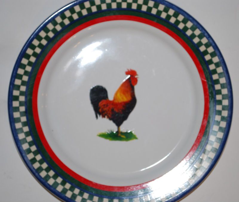 BOB TIMBERLAKE ELLAS ROOSTER SALAD & DESSERT PLATE 106  