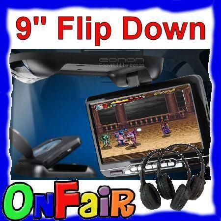 Eonon C0803 9 Flip Down Car Monitor DVD Player Black Color +2 