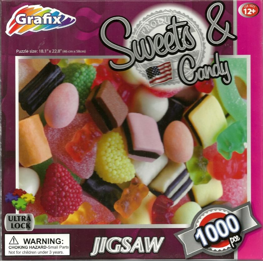 1000 piece Grafix Jigsaw Puzzle Sweets & Candy 814666011917  
