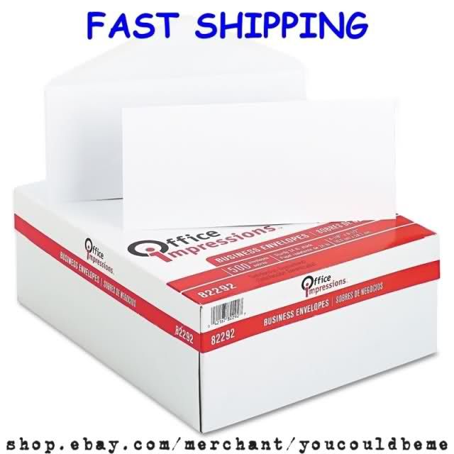 500 Plain Envelopes Letter mailing business box lot NEW 042167822927 