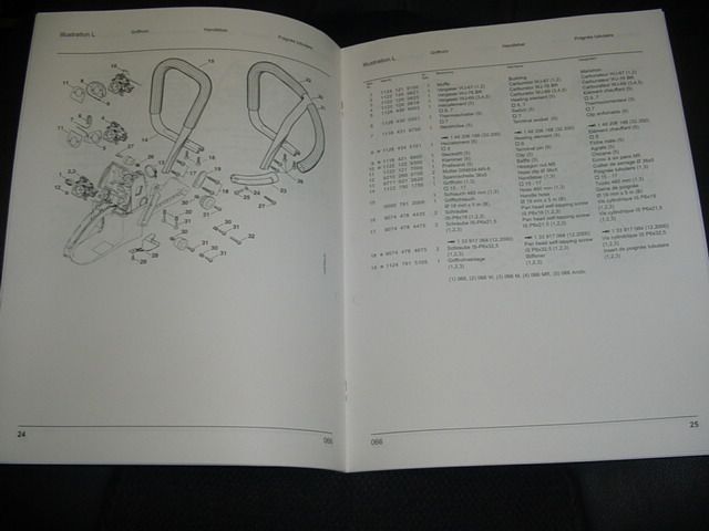 STIHL CHAINSAW 036 PARTS LIST MANUAL NEW 39 PAGES  