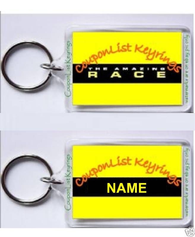 10 Amazing Race Clue Logo Custom Party Favor Keyrings  