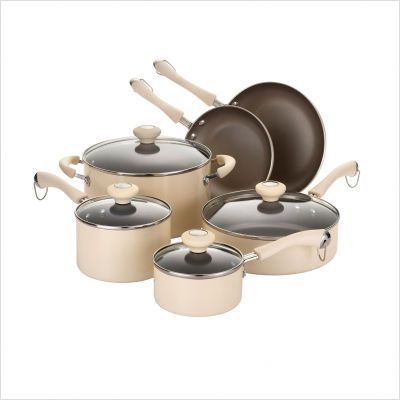 Paula Deen Cookware Set 10 PC OATMEAL  