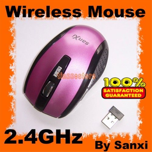 4GHz Wireless Mouse Cordless Optical Mice Mini USB R  