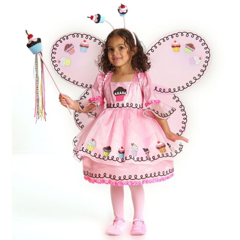 Halloween Cupcake Sweet Fairy Pink Girl Dress Up Kids Costume Set 