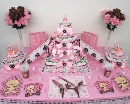 Carousel Girls Baby Shower Diaper Cake Centerpiece/Gift/Decorations 