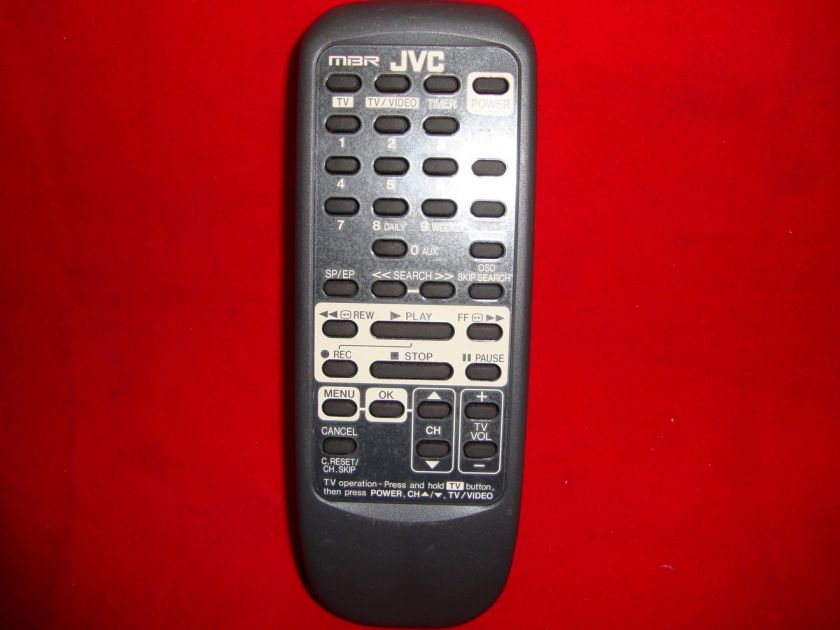 MBR/JVC TV & VCR Remote Control   Uses AA Batteries   Used  