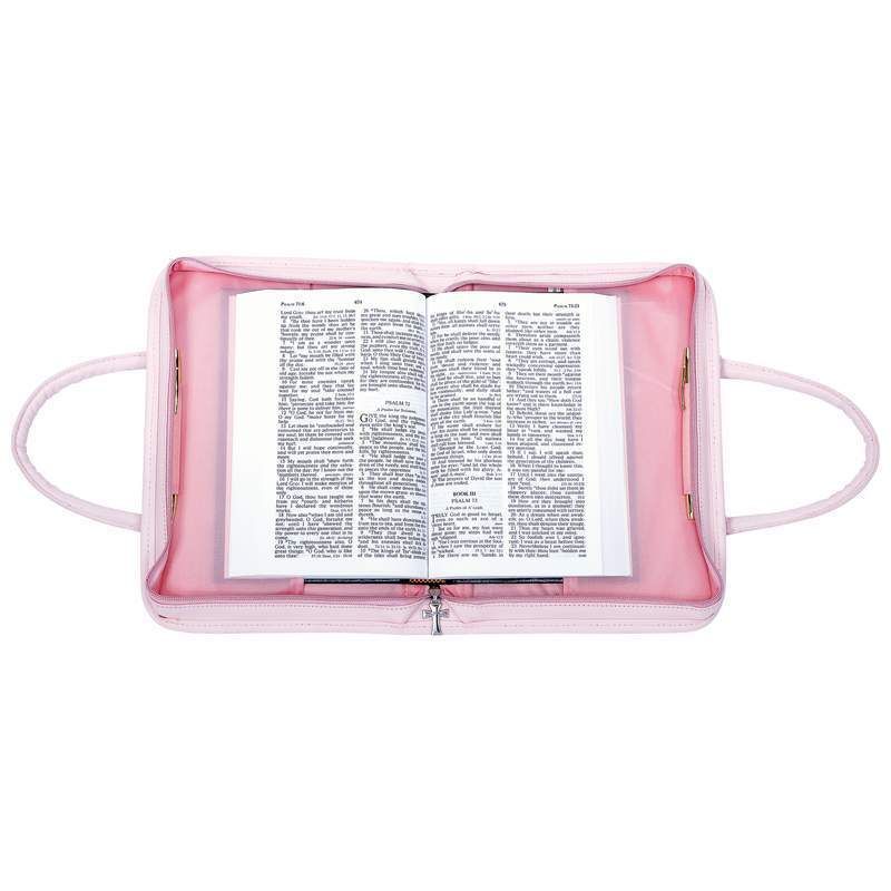 Gigi Chantal Pink Faux Alligator Bible Cover  