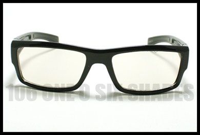 EYEGLASS Frame Nerd Glasses Geek Chic Optical Frame BLACK Clear Lens 