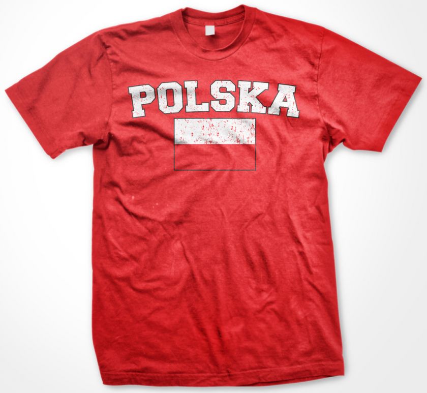 Polska World Cup Soccer Polish Flag Pride Mens T Shirt  