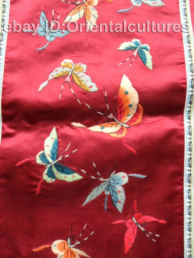 Chinese Peking 100%Handmade Embroidery Artbutterfly painting screen 