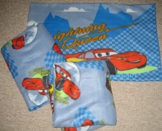 DISNEY CARS MCQUEEN 3PC TWIN FLEECE SHEET SET  