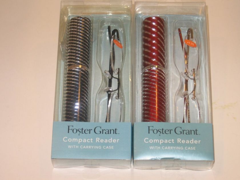 PAIR FOSTER GRANT READING GLASSES WITH CASE +2.75 STRENGTH  