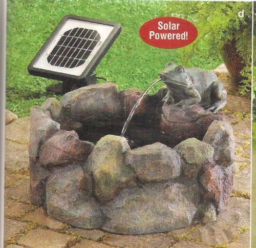 SOLAR POWERED WATER FOUNTAIN GARDEN DECOR 4 DESIGNS  