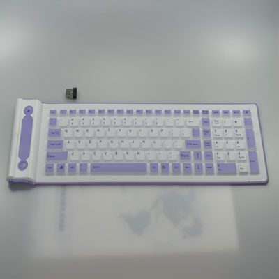 4GHz Wireless Silicon Waterproof Flexible Portable Keyboard 10M