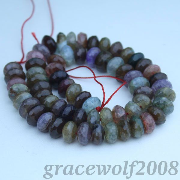 10mm Tourmaline Agate Gemstone Loose Beads  Strand 