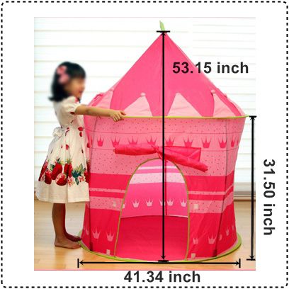 Fairy Girls Princess Pop Up Pink Castle Play Tent  