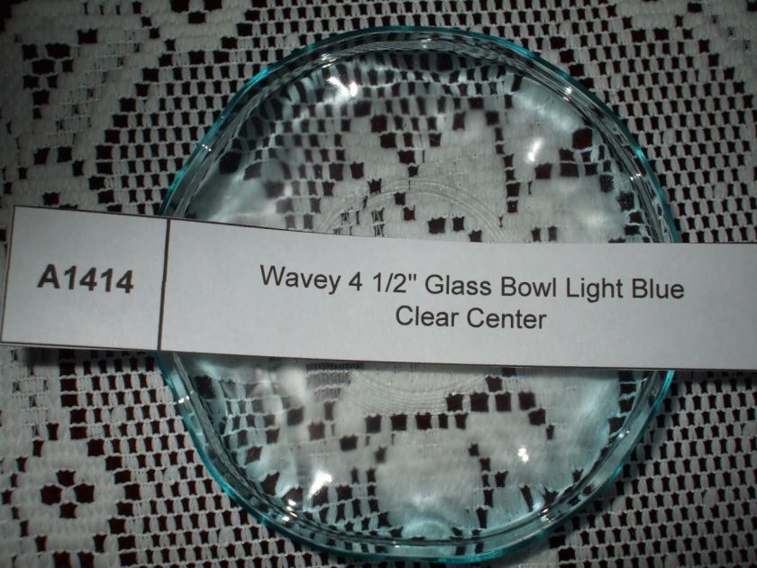 Glass Bowl Wavey 4 1/2 Glass Tart Warmer 7 Colors  