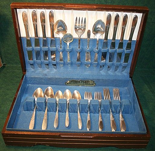 Oneida FANTASY Community Silver Flatware Set Tudor Serving Rose 50 