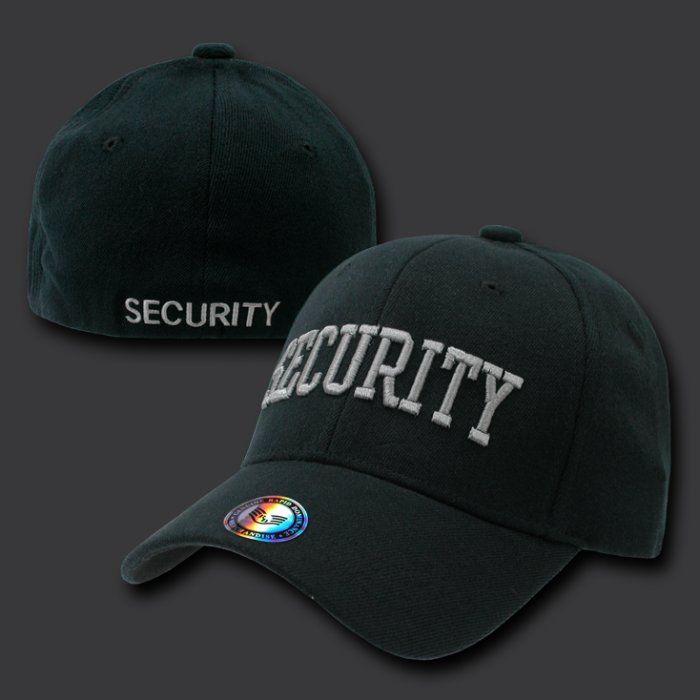 flex fit black security cap size small medium fits head