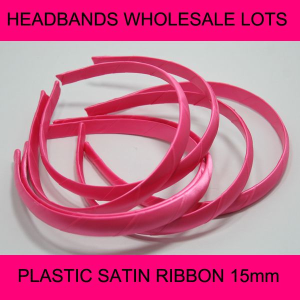 12 WHOLESALE LOT HEADBANDS HAIR ACCESSORY PLASTIC 15mm  