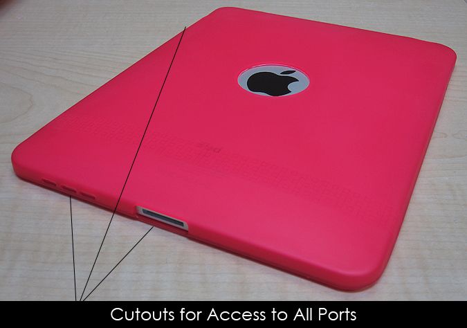   TPU Silicone Rubber Skin Case & Screen Protector for Apple iPad  