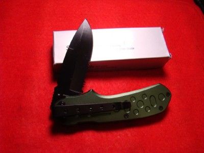 SS Assist Open Green Hdl Boss Man Pocket Knife NB YC 489GN MJB 