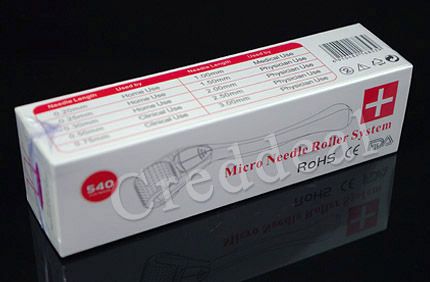 5mm New 540 Titanium Micro Meso Skin Roller Acne Scars Derma Stretch 