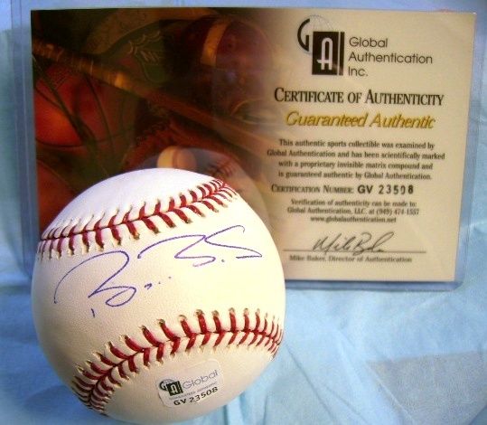 BARRY BONDS AUTOGRAPHED RAWLINGS MLB BASEBALL GAI COA  