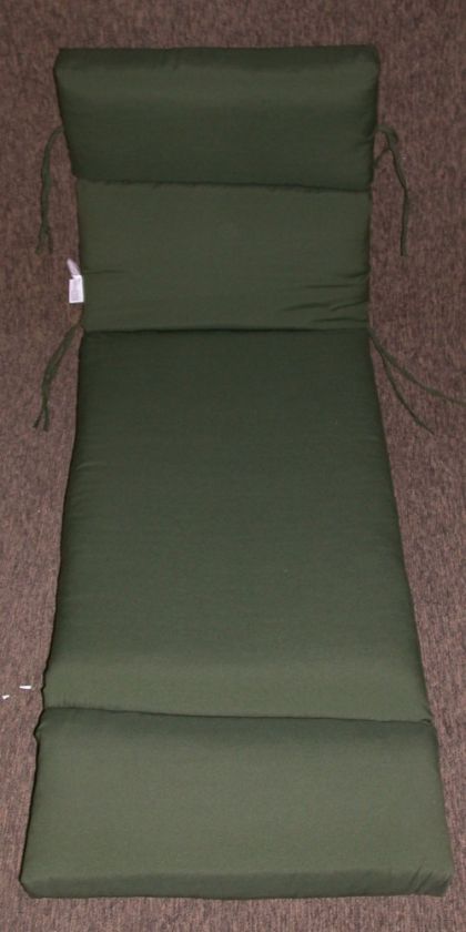 Outdoor Patio Chaise Cushion ~ Green Forest 22.5 x 74 x 4 **NEW 