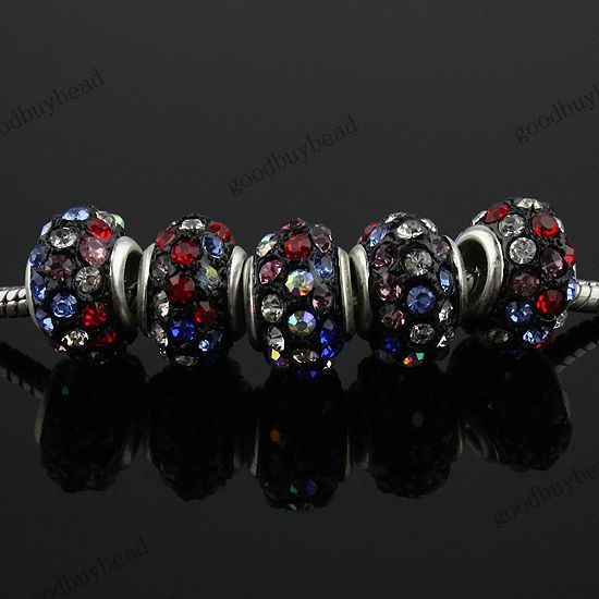   EUROPEAN BIG HOLE CHARM BEADS FINDINGS WHOLESALE FIT BRACELET  