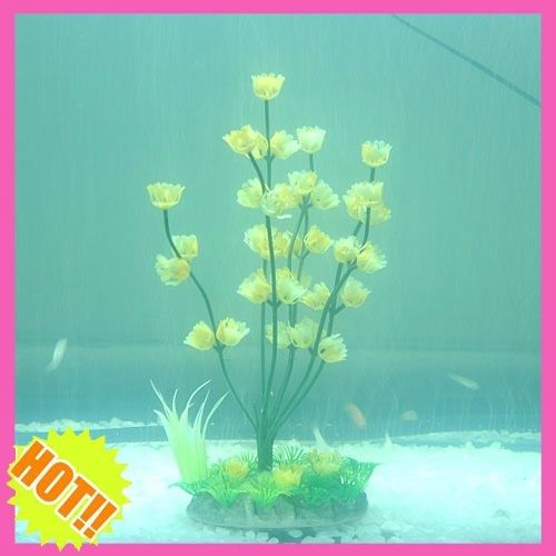 9pcs Aquarium Plastic Plants Tree Ornament Decoration  