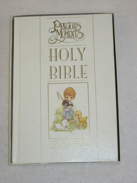 HOLY BIBLE CATHOLIC EDITION (PRECIOUS MOMENTS) Regina Press 1991 HC 