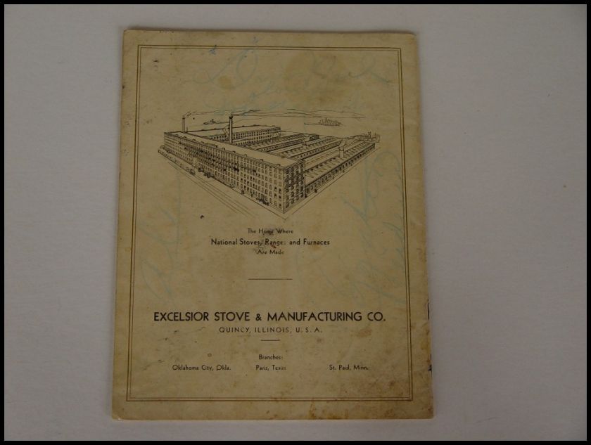 1934 1935 Excelsior Stove Range Furnace Catalog  