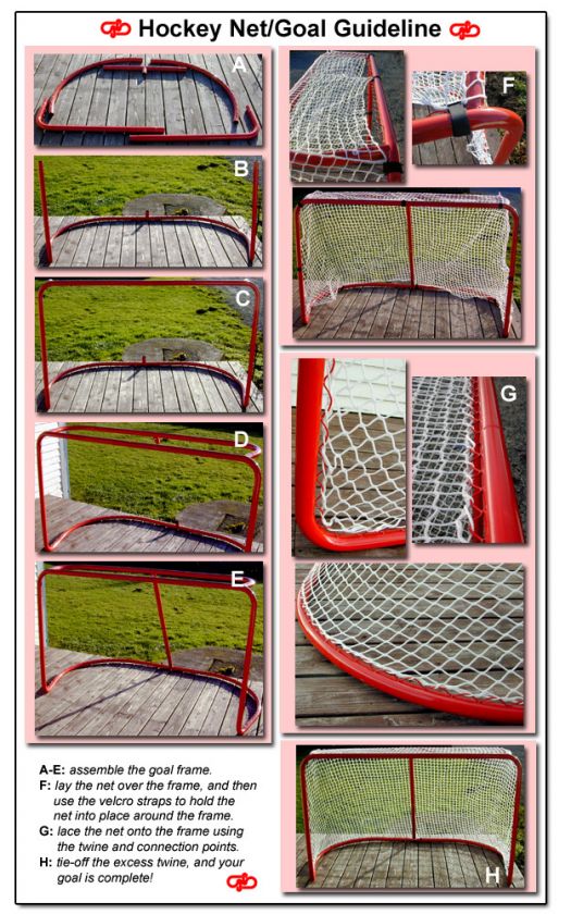 Hockey Goal & Net, 72 Pro Style Rounded Back, NEW  