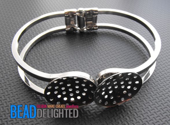 Double Sieve Disc Bracelet Finding   Disc 14mm   FI0002  