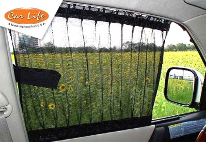 BLACK Car Curtain Auto shade Sunshade Valance Large  